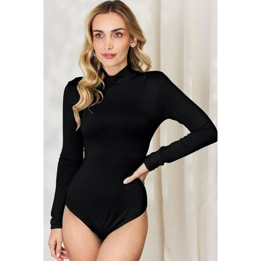 Basic Bae Full Size Mock Neck Long Sleeve Bodysuit