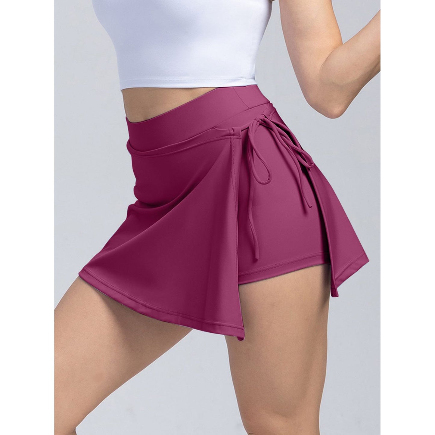 High Waist Active Skort with Pockets