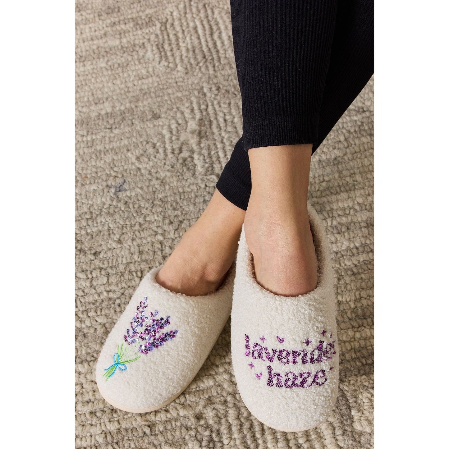 Melody Sequin Pattern Cozy Slippers