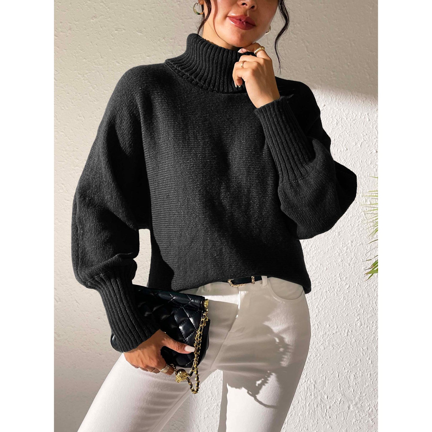 Turtleneck Long Sleeve Sweater