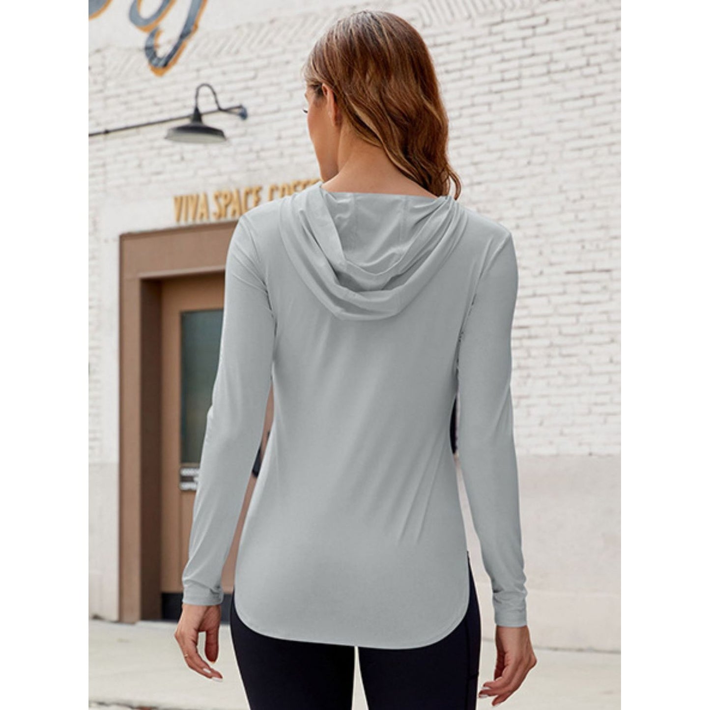 Long Sleeve Hooded Active Top