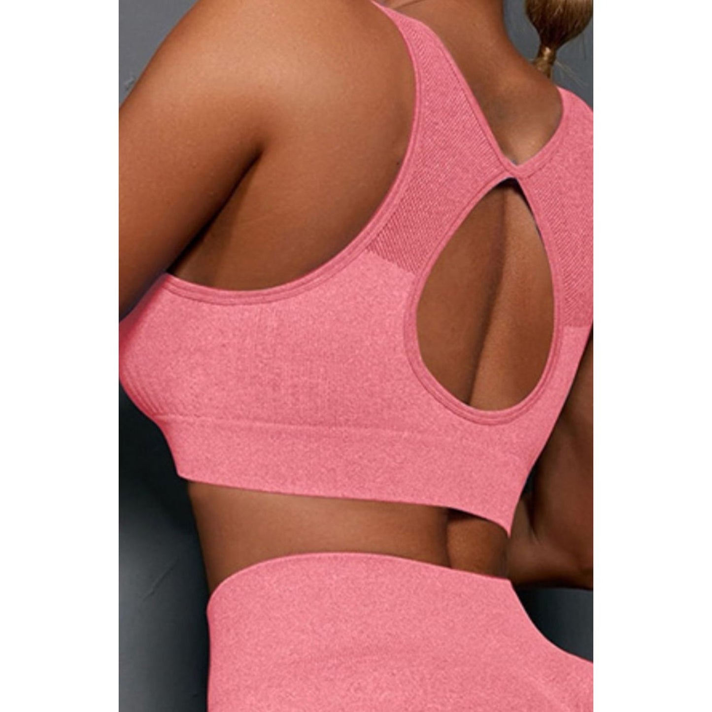 Cutout Scoop Neck Tank and Shorts Active Set