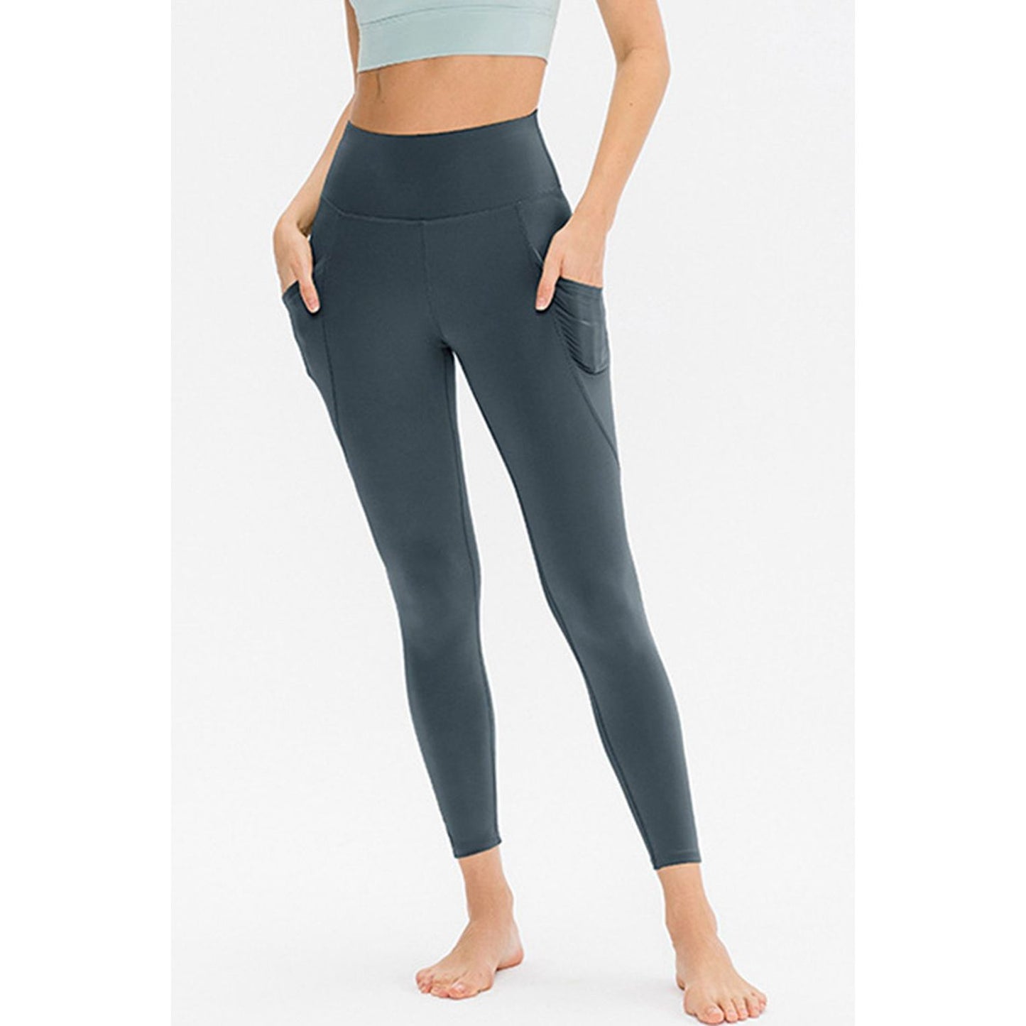 Slim Fit Long Active Leggings with Pockets