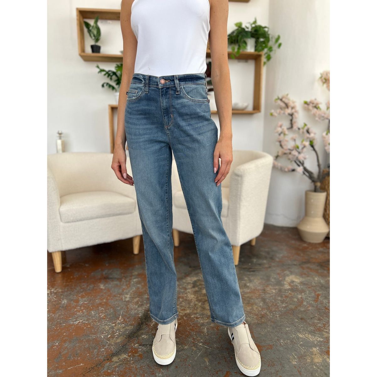 Judy Blue Full Size High Waist Straight Jeans