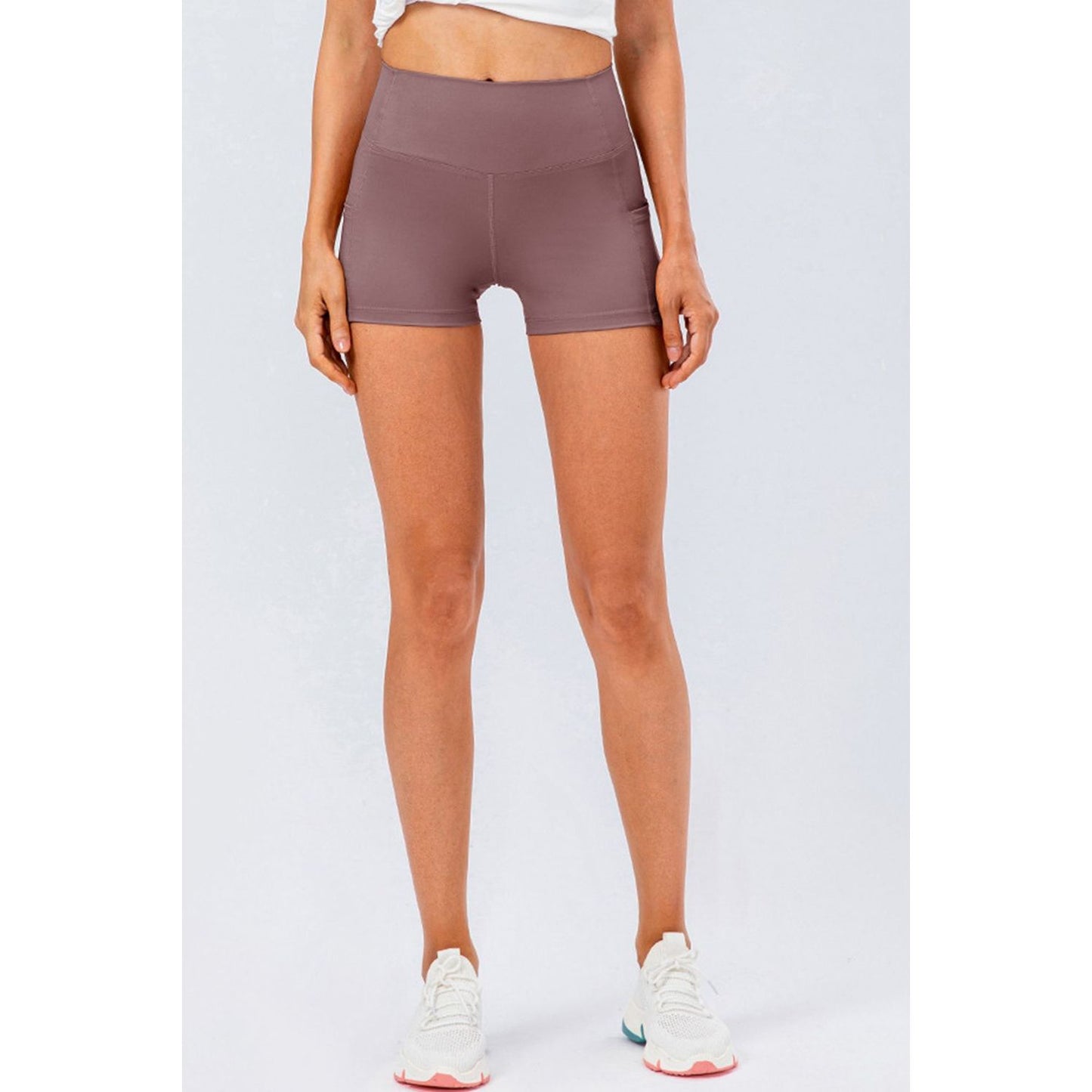 Slim Fit Wide Waistband Sports Shorts