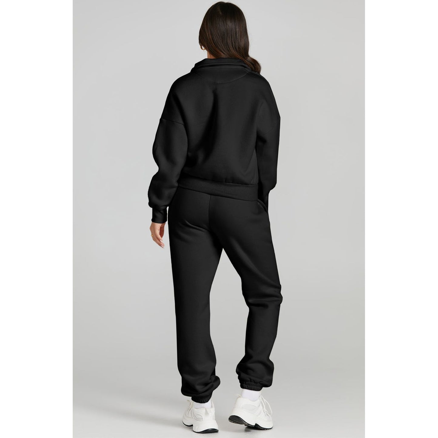 Quarter Zip Top and Drawstring Pants Active Set