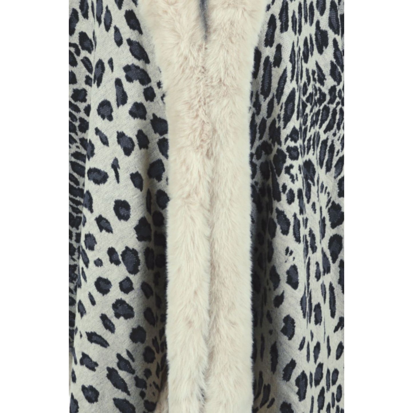 Leopard Open Front Poncho