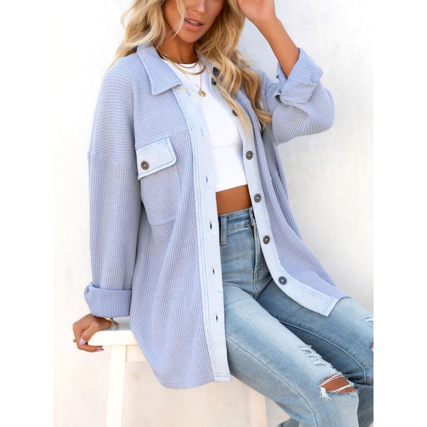 Button Up Long Sleeve Jacket