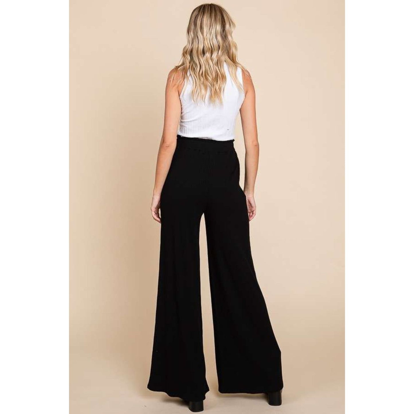 Culture Code Full Size High Waist Wide Leg Pants