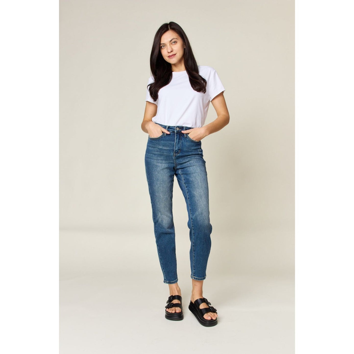 Judy Blue Full Size Tummy Control High Waist Slim Jeans