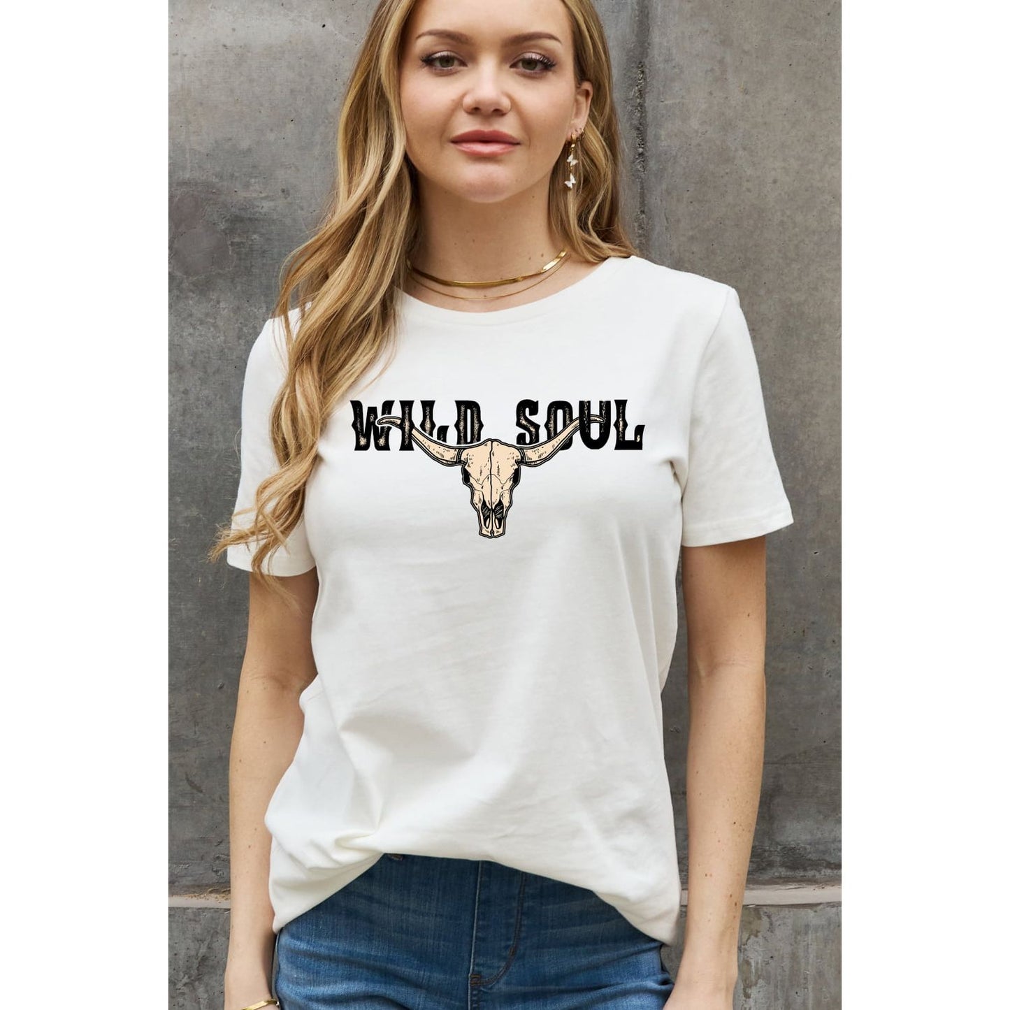 Simply Love Full Size WILD SOUL Graphic Cotton Tee