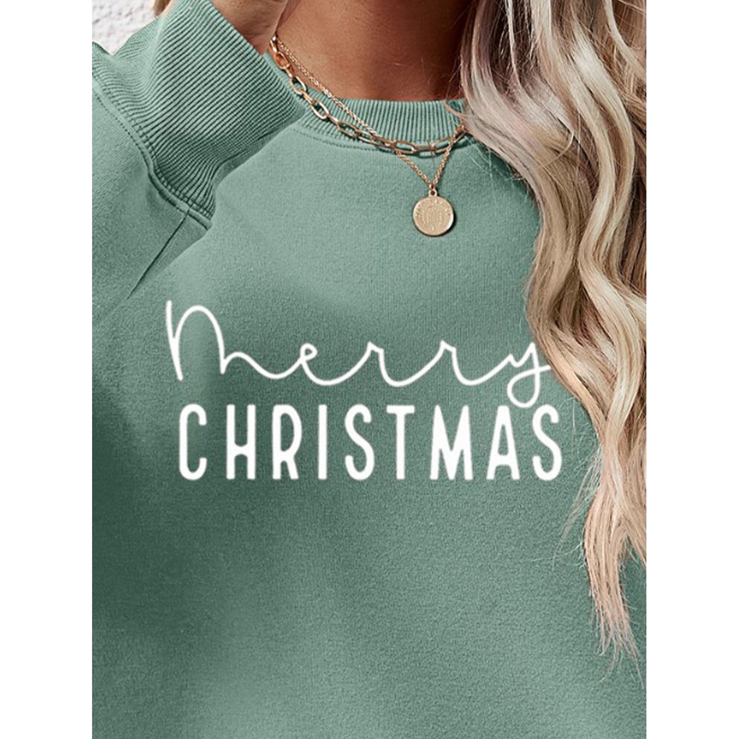 MERRY CHRISTMAS Dropped Shoulder Sweatshirt