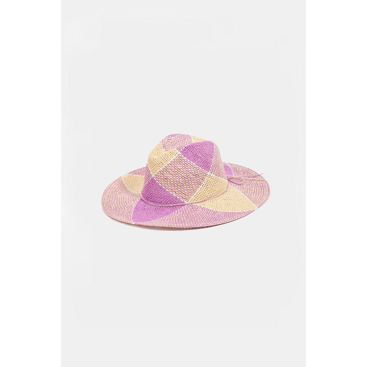 Fame Contrast Straw Braid Hat