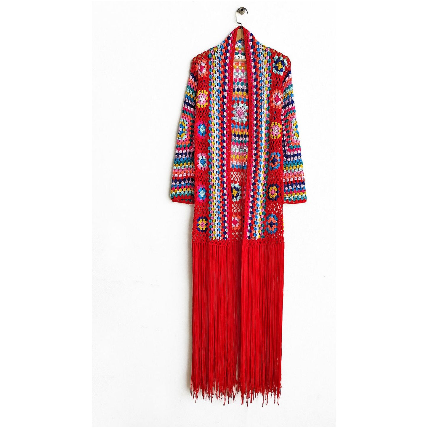 Fringe Tied Long Sleeve Cardigan