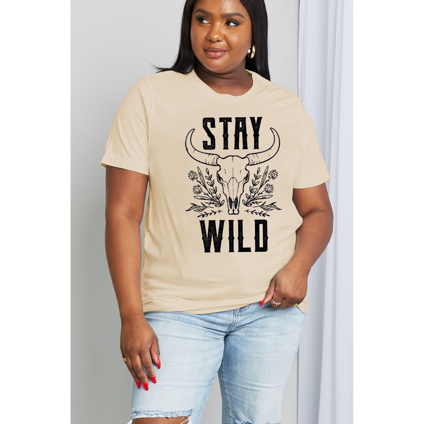 Simply Love Simply Love Full Size STAY WILD Graphic Cotton Tee