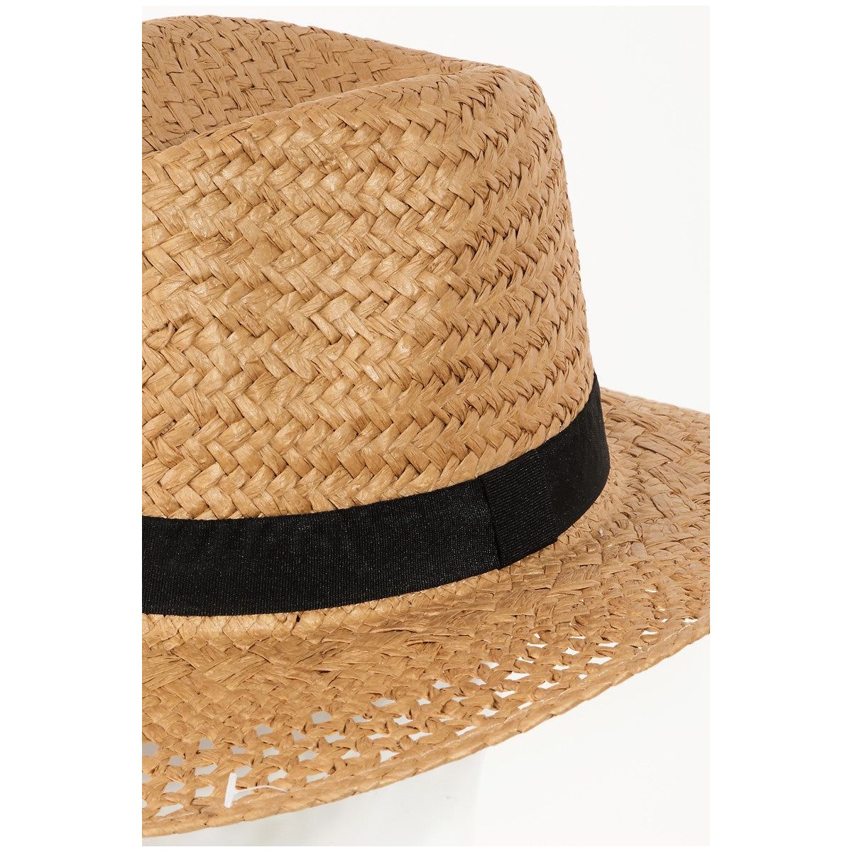 Fame Basket Weave Straw Sun Hat