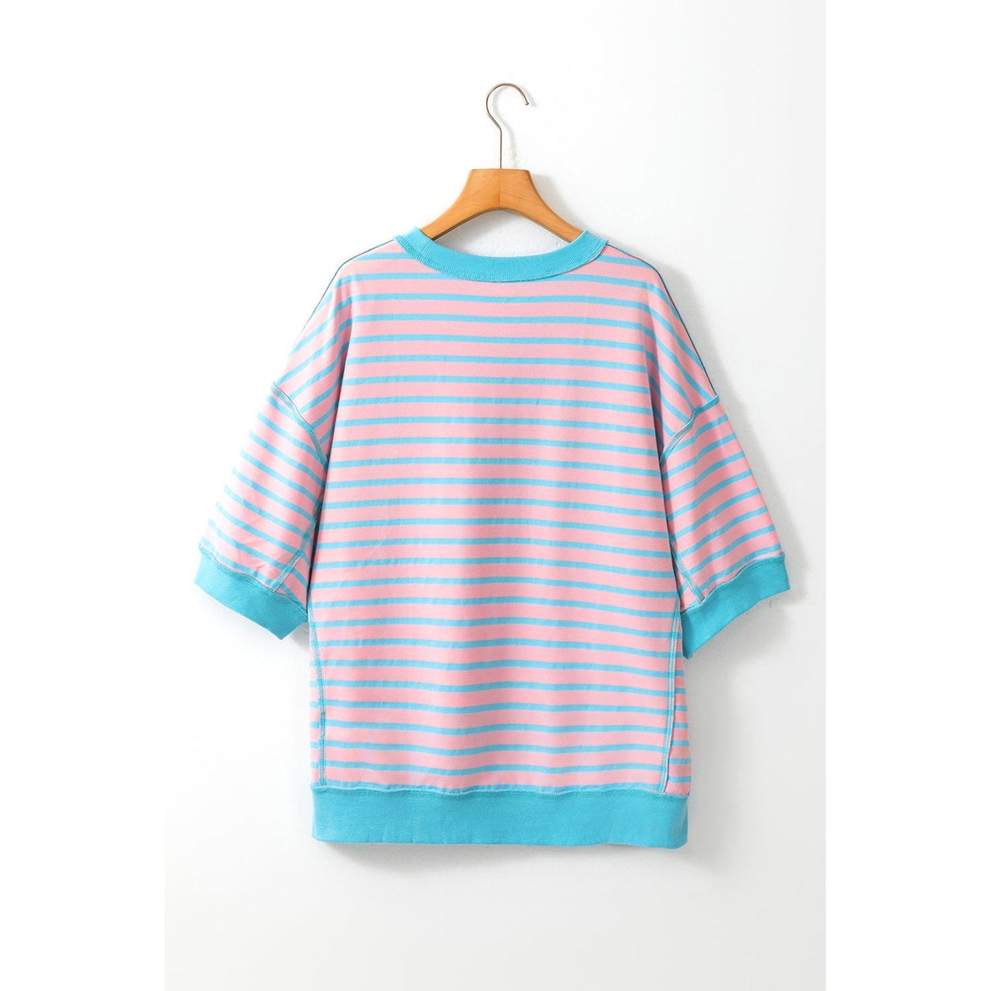 Boots Striped Round Neck Half Sleeve T-Shirt