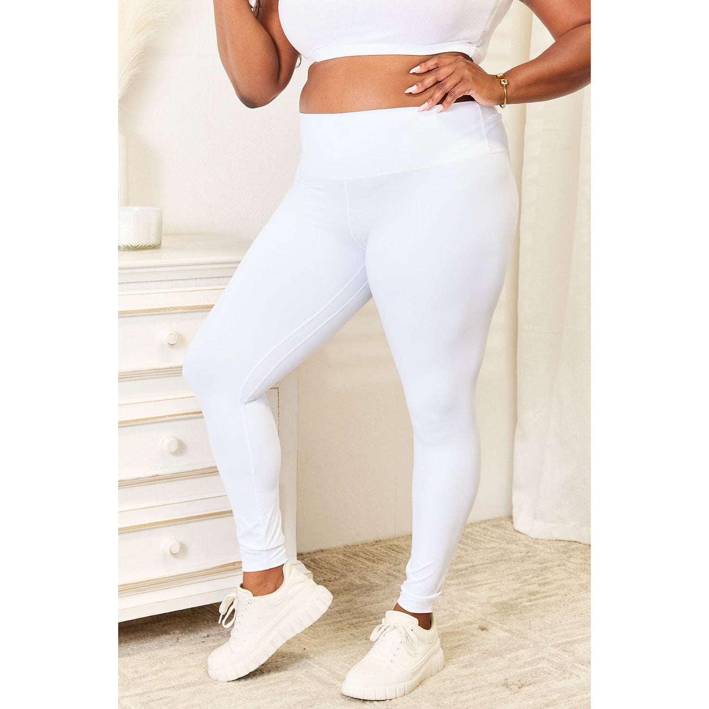 Double Take Wide Waistband Sports Leggings