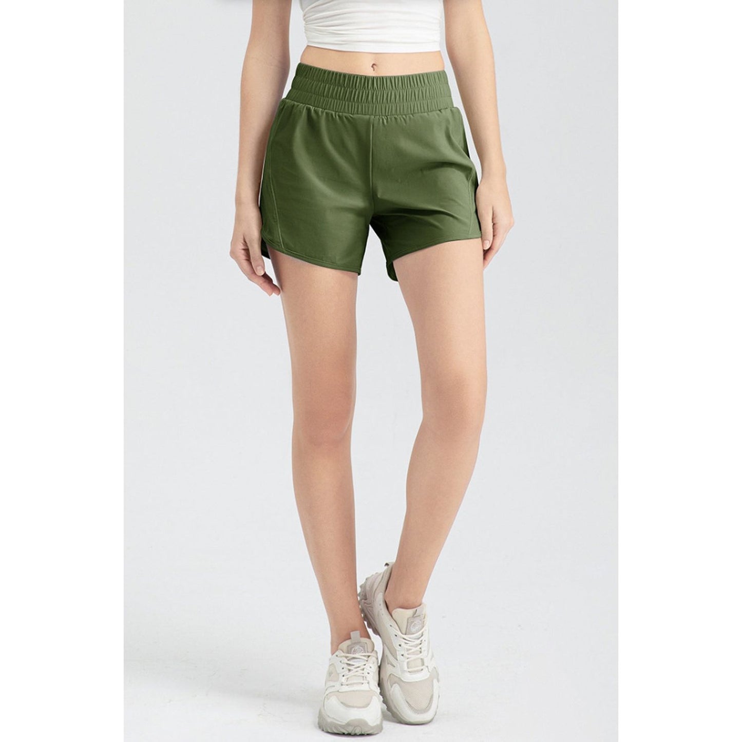 Elastic Waist Active Shorts