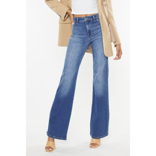 Kancan Ultra High Waist Gradient Flare Jeans