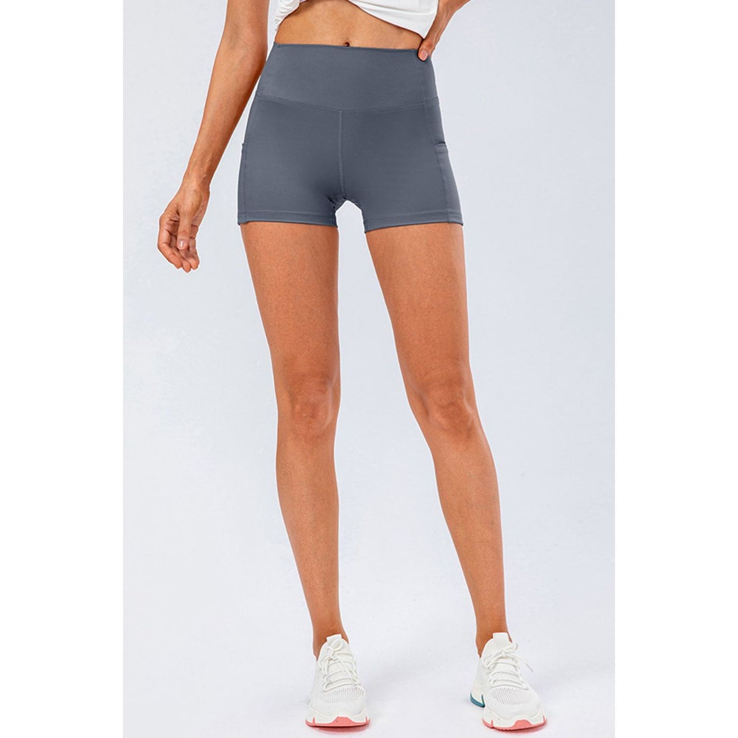 Slim Fit Wide Waistband Sports Shorts