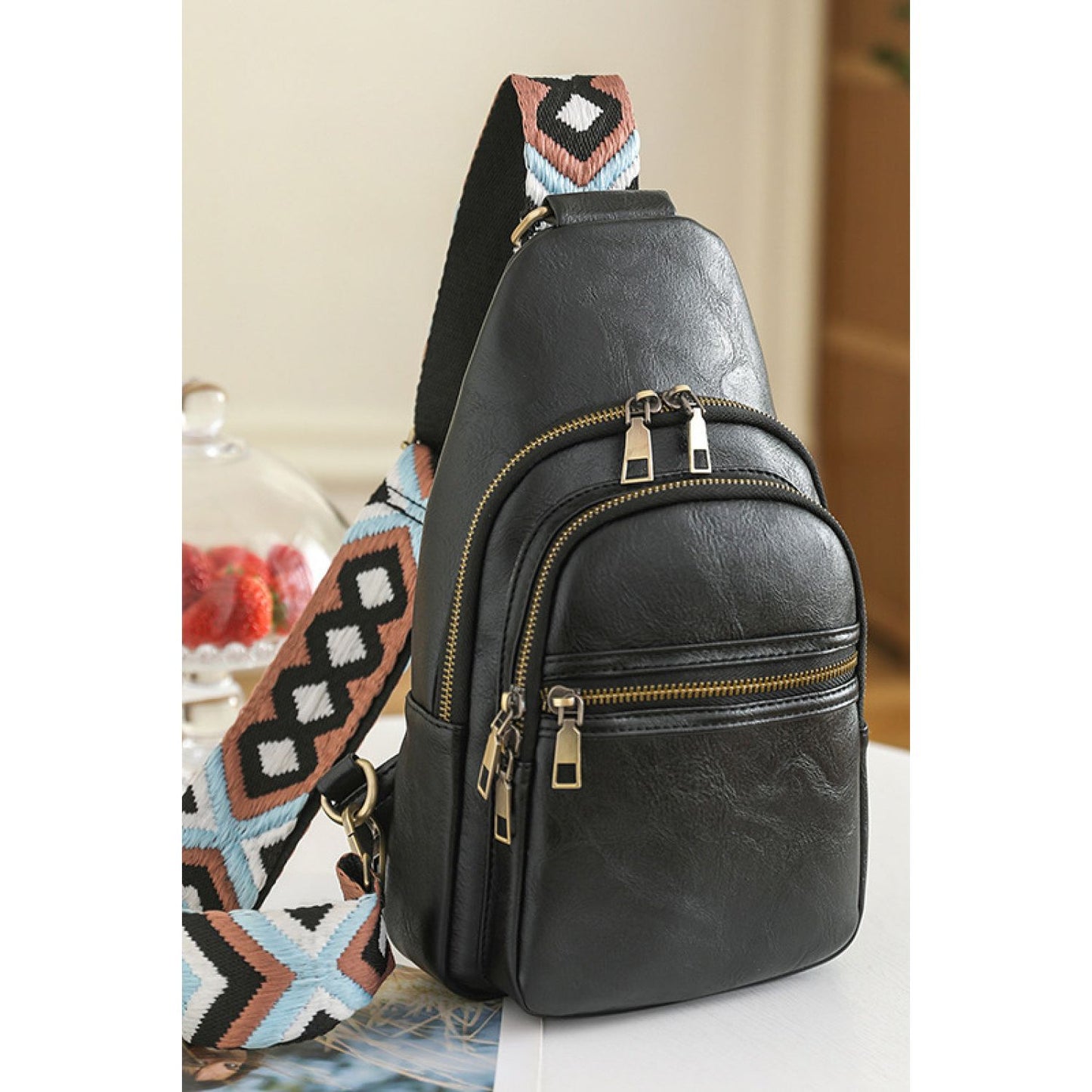 Adored It's Your Time PU Leather Sling Bag