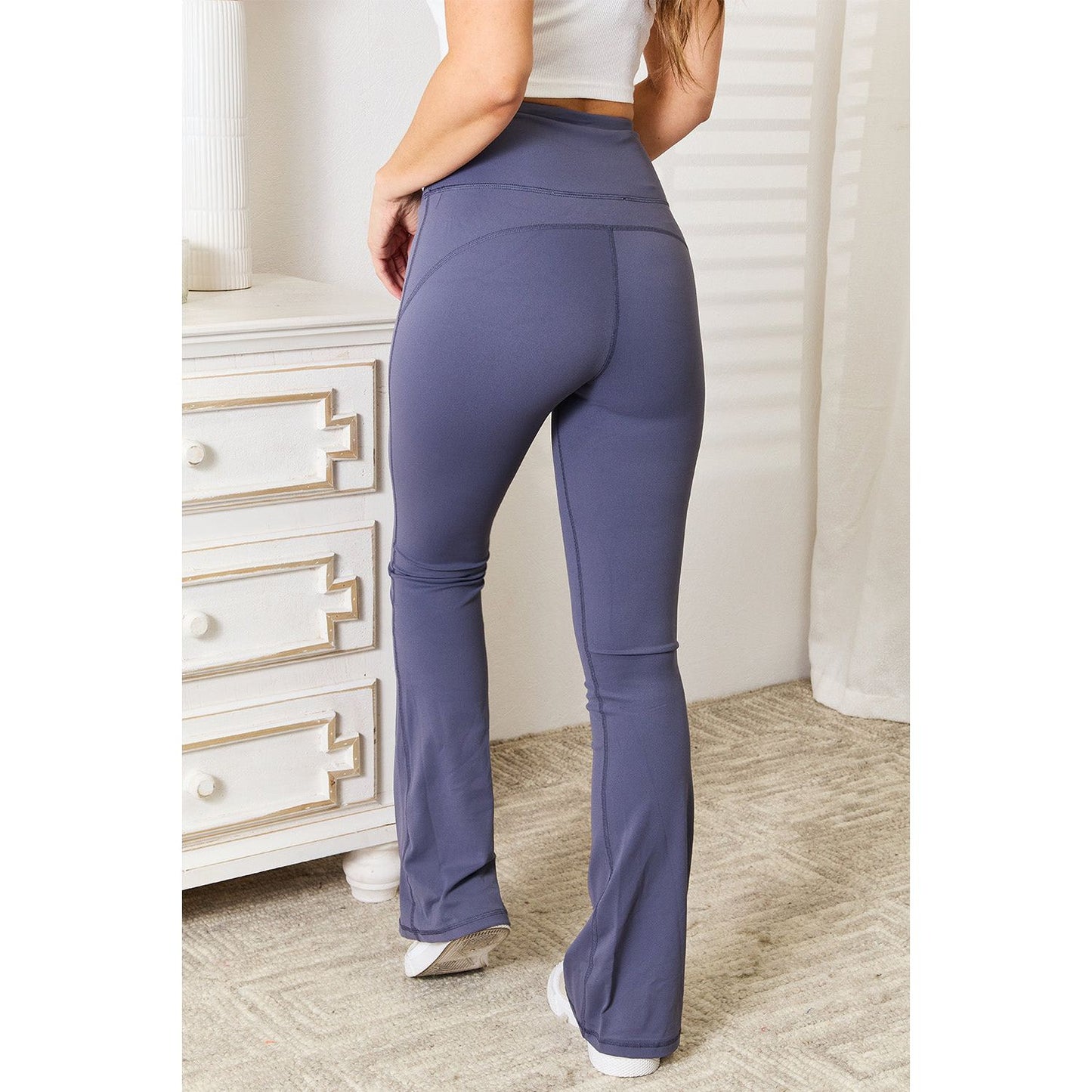 Basic Bae Wide Waistband Bootcut Sports Pants