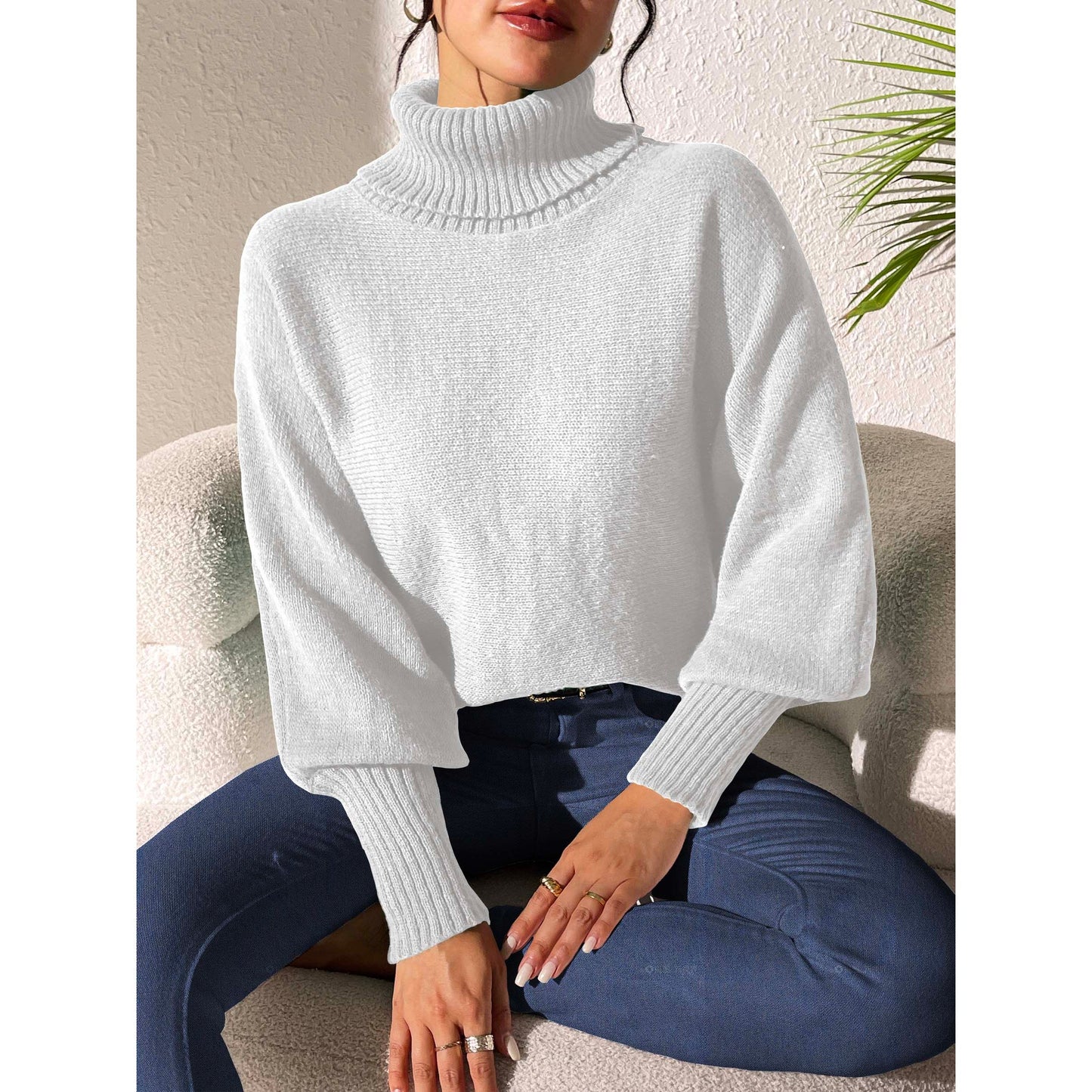 Turtleneck Long Sleeve Sweater