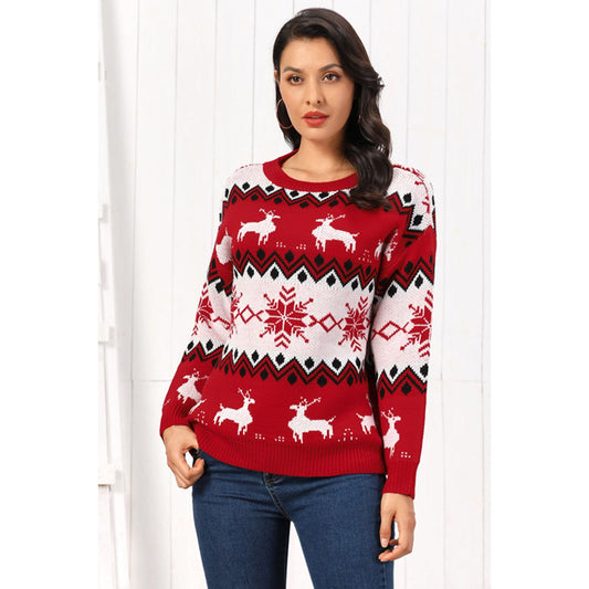 Reindeer Round Neck Sweater