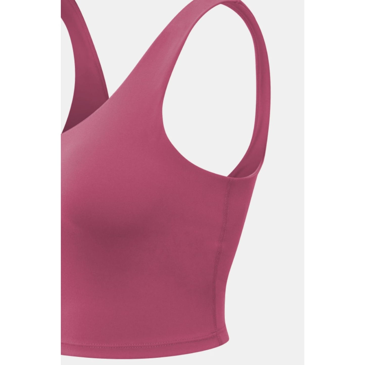 Cropped Scoop Neck Active Tank Top