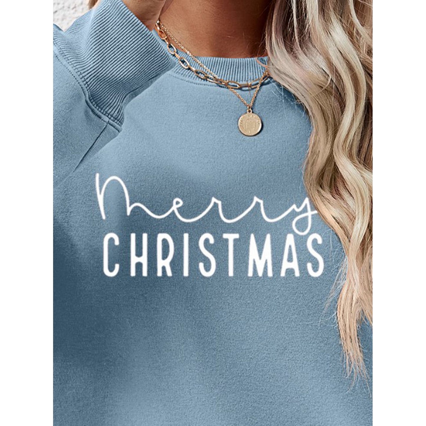 MERRY CHRISTMAS Dropped Shoulder Sweatshirt