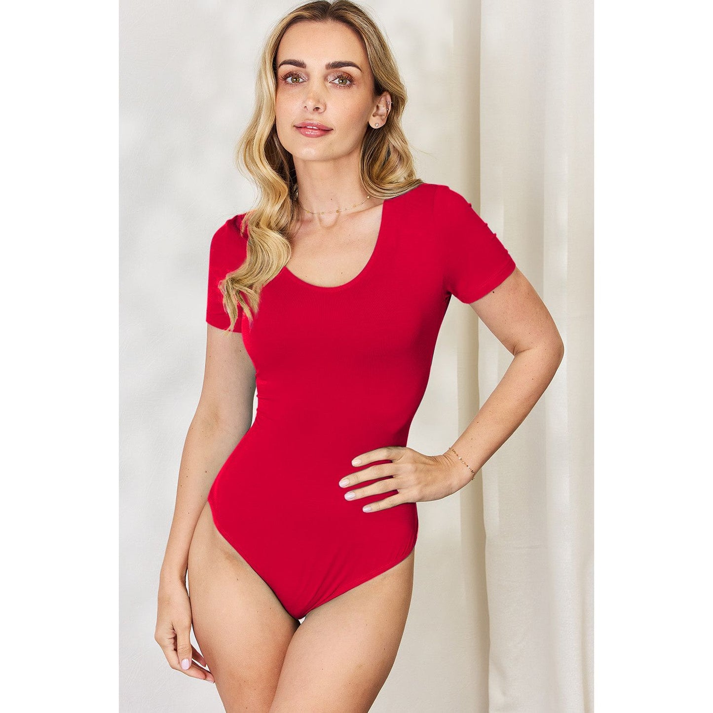 Basic Bae Full Size Round Neck Short Sleeve Bodysuit