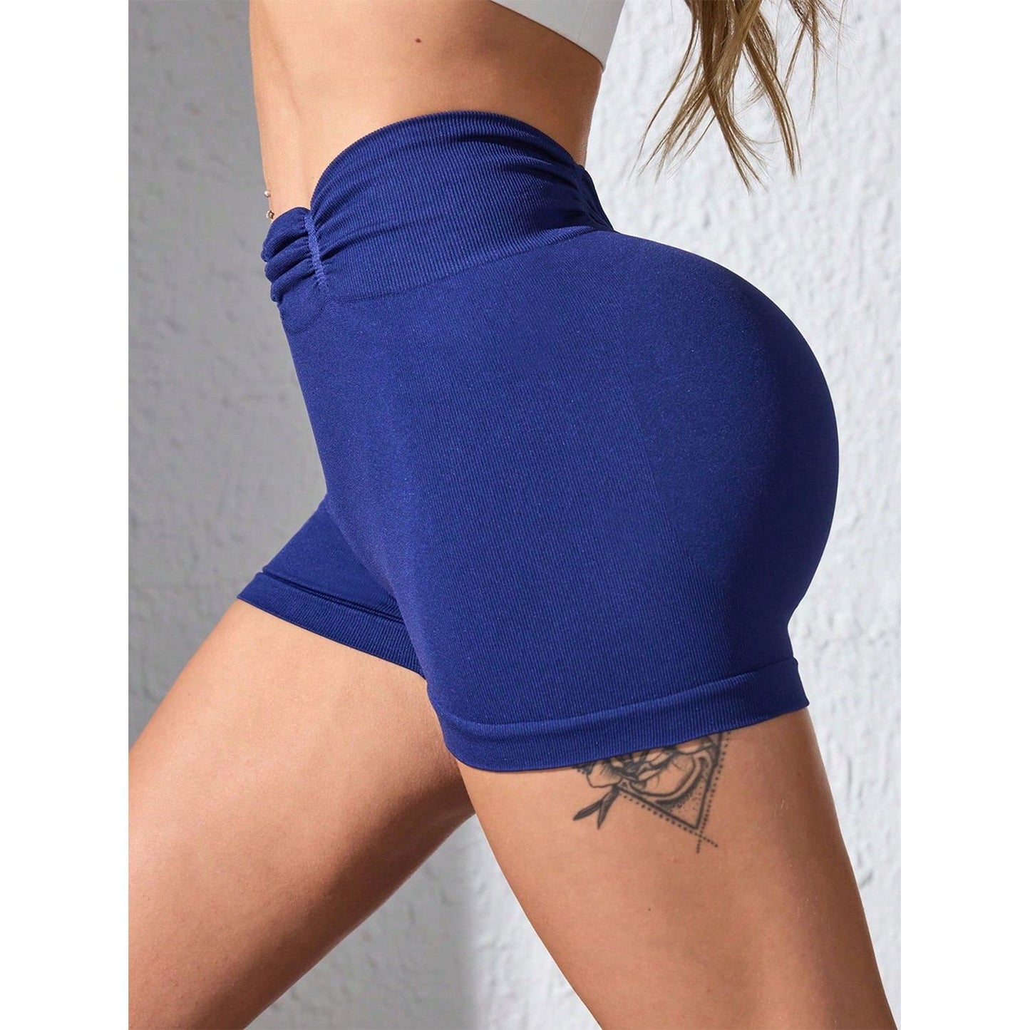 Ruched High Waist Active Shorts