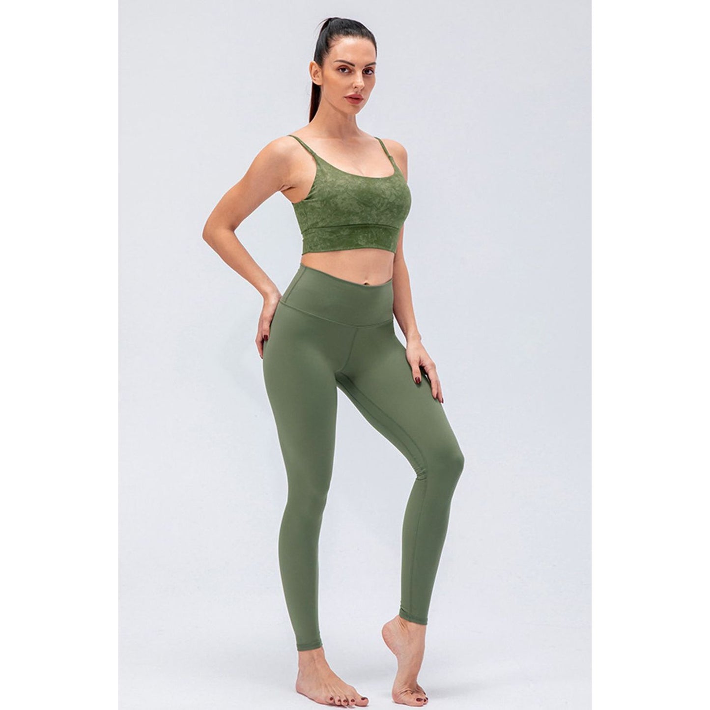 Wide Waistband Slim Fit Active Leggings