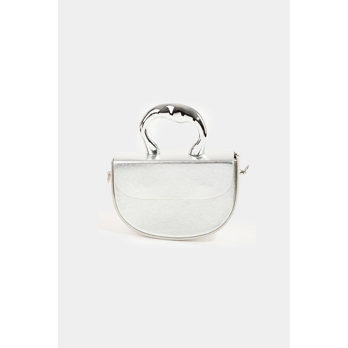 Fame Glossy Semi Circle Top Handle Bag