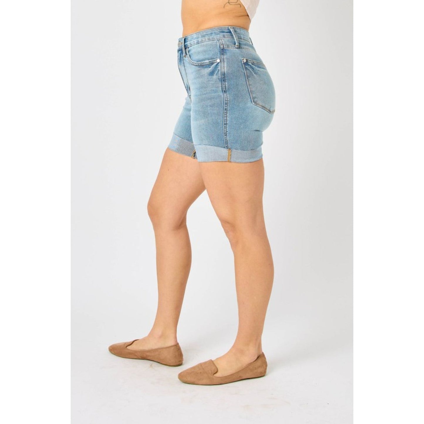 Judy Blue Full Size Tummy Control Denim Shorts