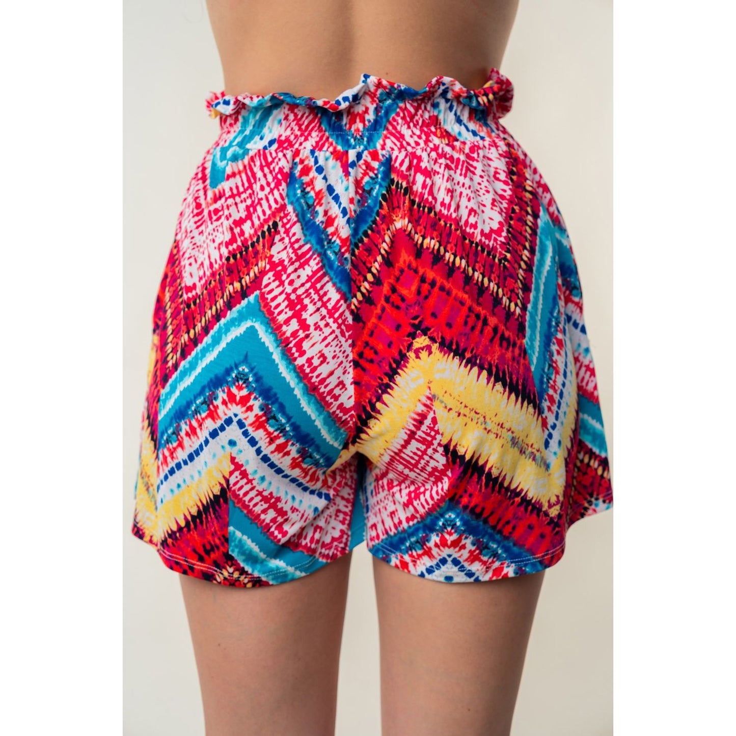 White Birch High Waisted Printed Shorts