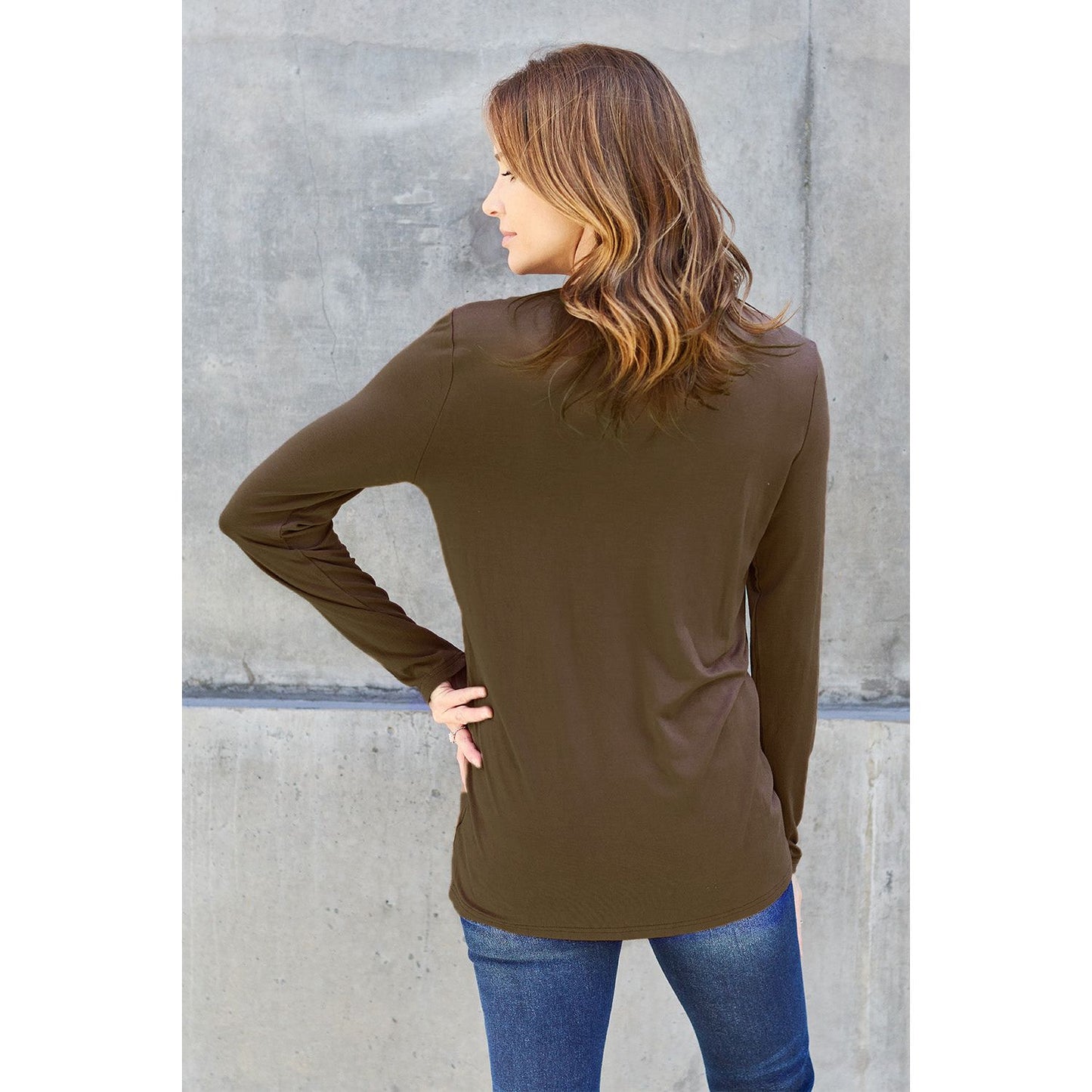 Basic Bae Full Size Round Neck Long Sleeve Top