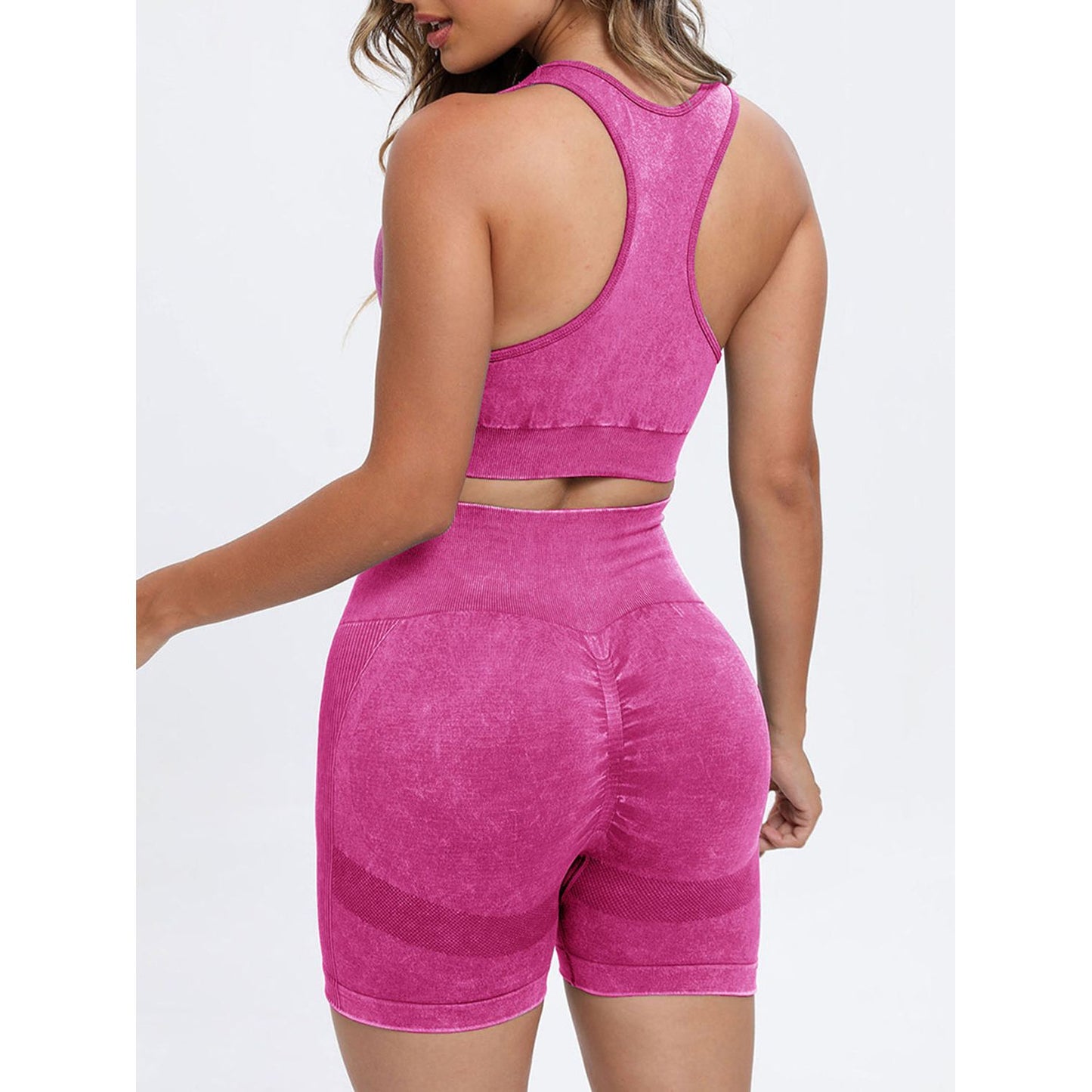 Scoop Neck Wide Strap Top and Shorts Active Set