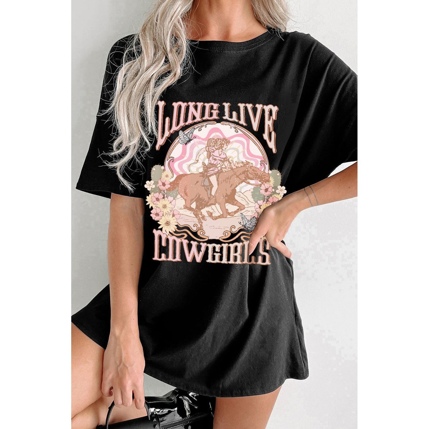 Graphic Round Neck Half Sleeve Oversize T-Shirt