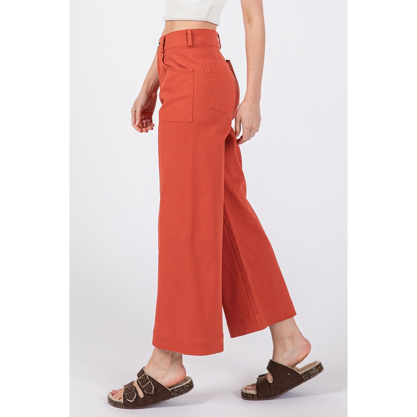 SAGE + FIG Wide Leg Cropped Pants