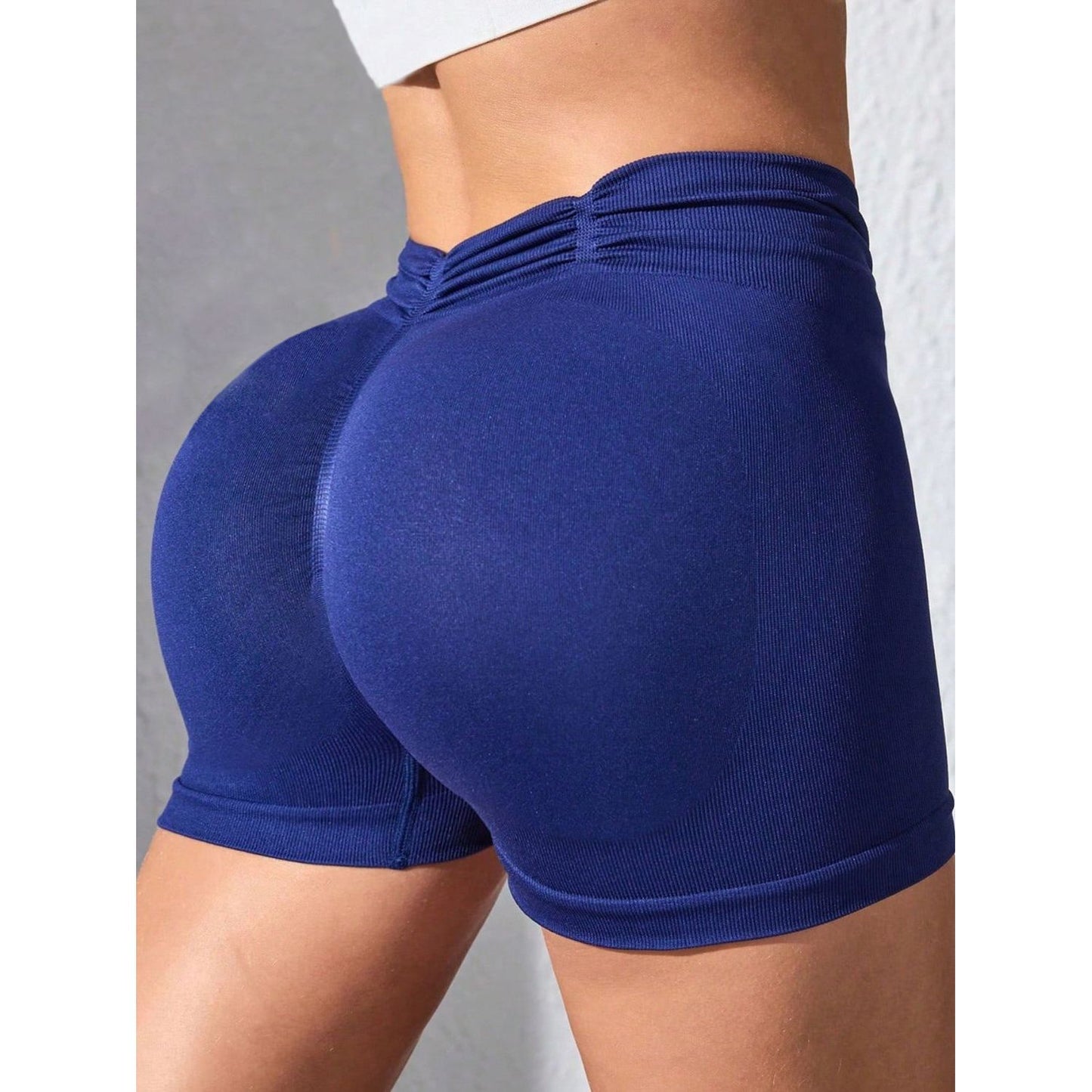 Ruched High Waist Active Shorts