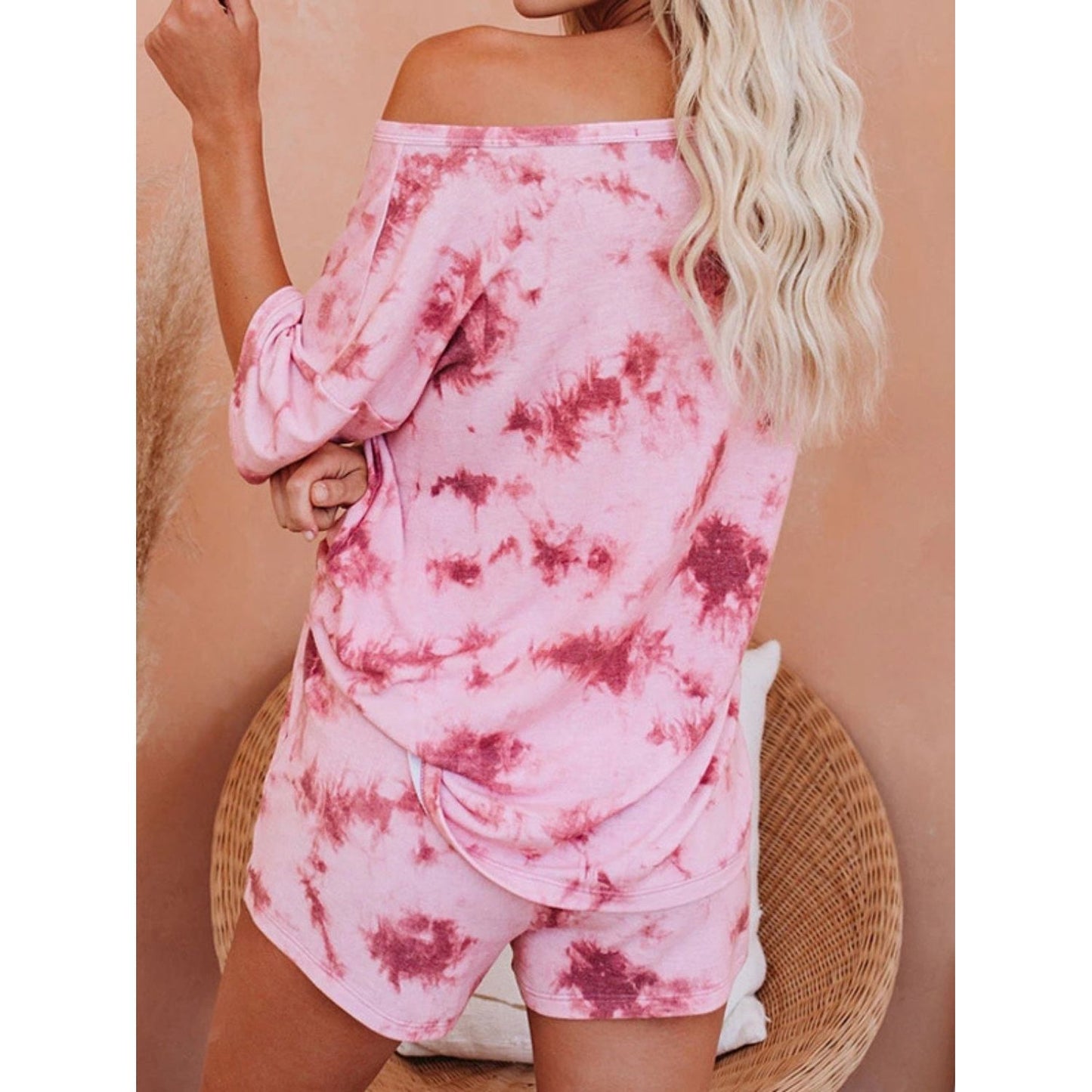 Tie-Dye Half Sleeve Top and Shorts Set