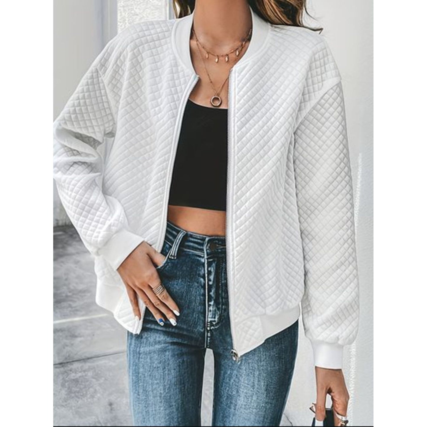 Zip Up Long Sleeve Jacket