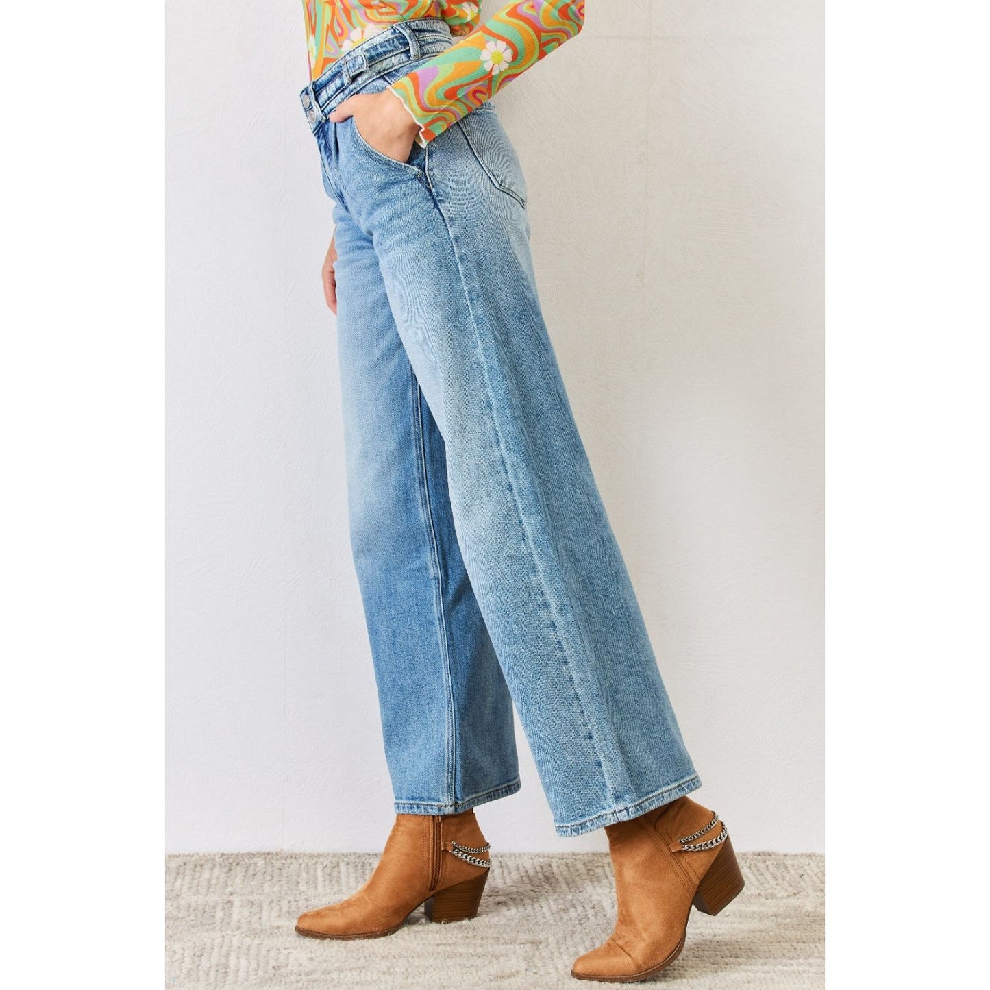 Kancan High Waist Wide Leg Jeans