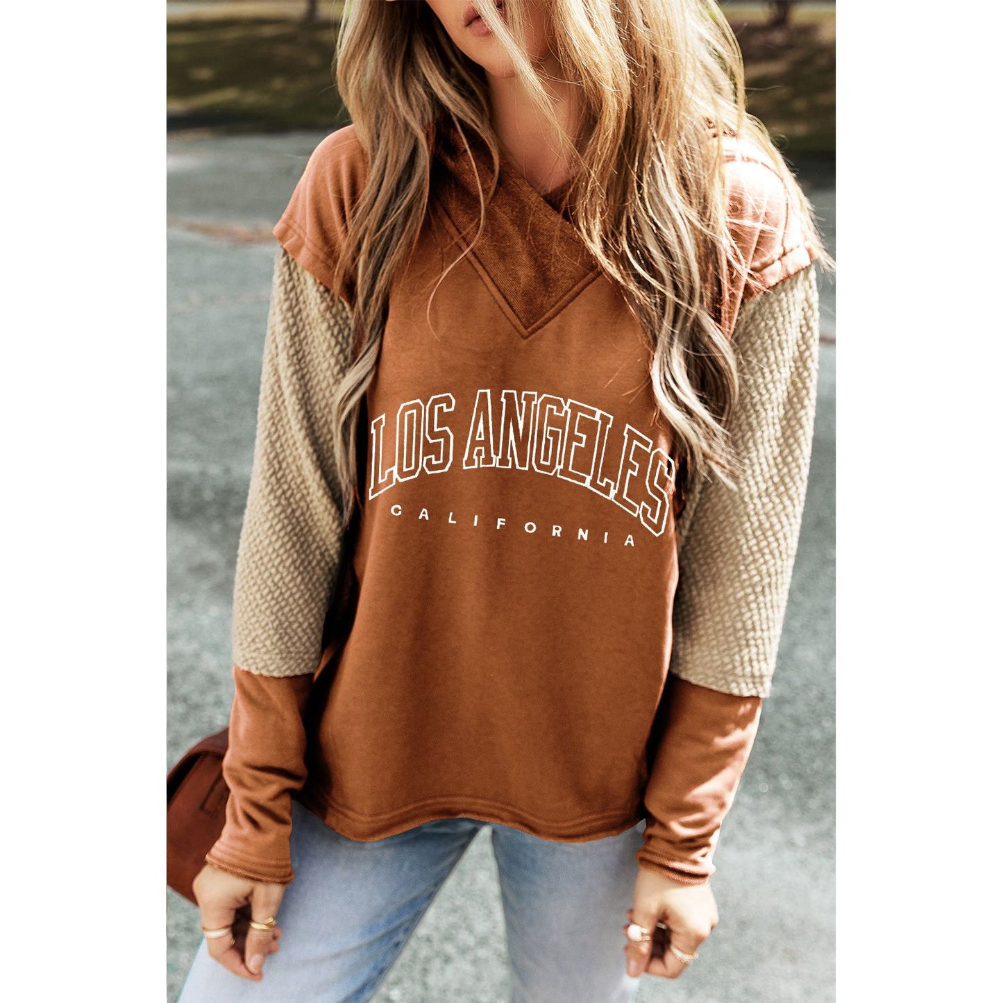 Letter Graphic Long Sleeve Hoodie