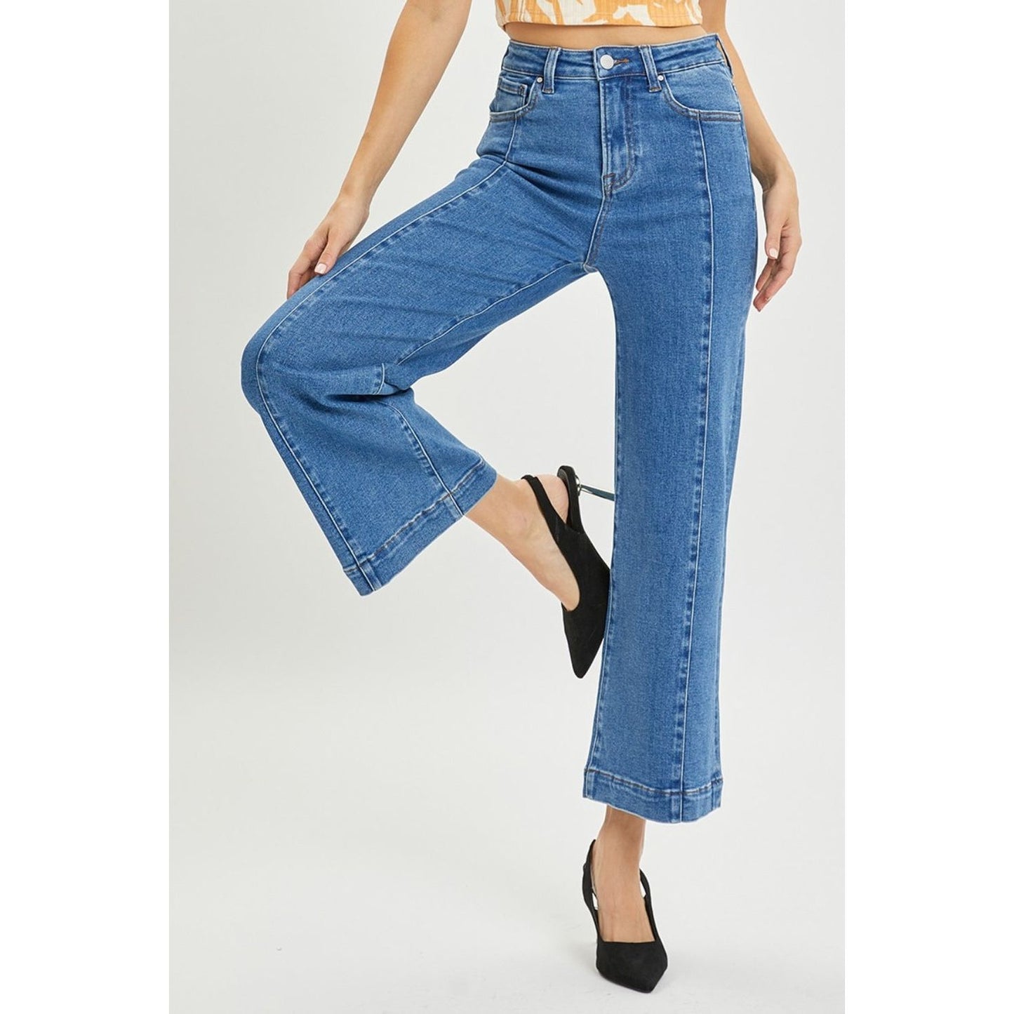 RISEN Full Size High Rise Wide Leg Jeans