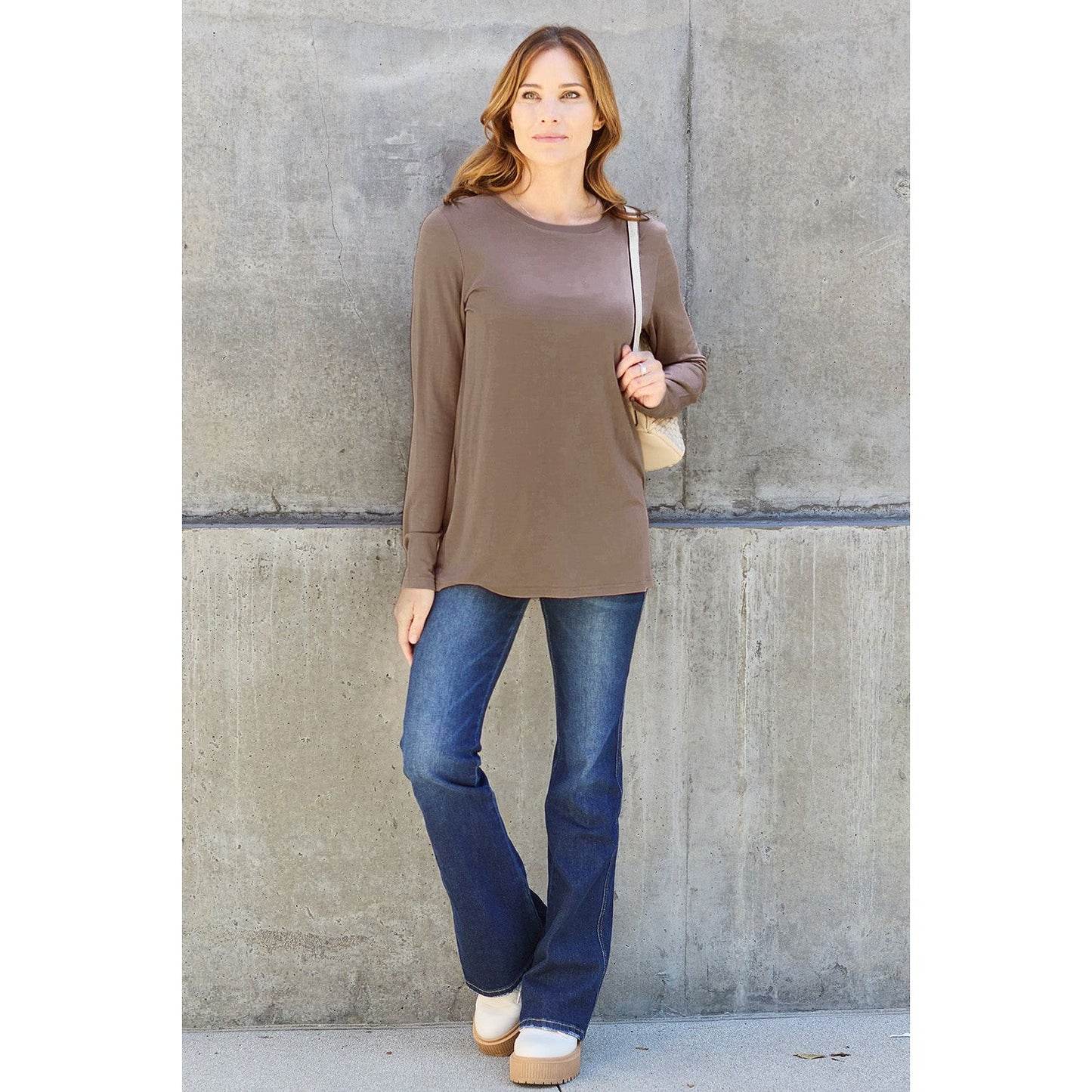 Basic Bae Full Size Round Neck Long Sleeve Top