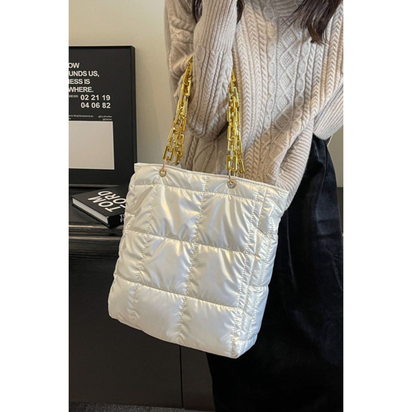 Bubble Texture Chain Handbag