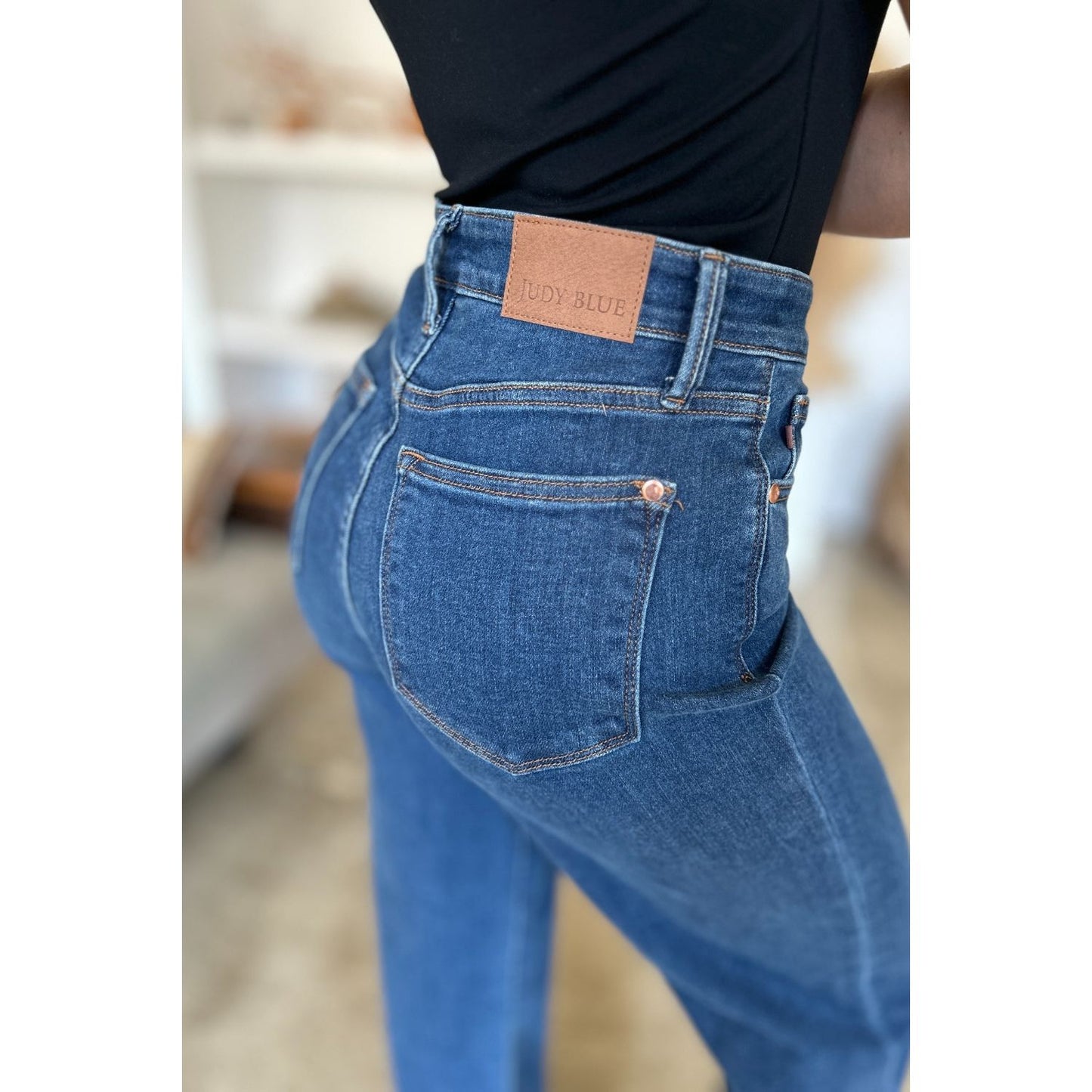 Judy Blue Full Size High Rise Straight Jeans